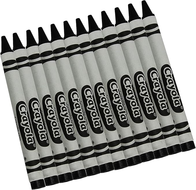 Crayola Crayons in Gray, Bulk Crayons, 12 Count