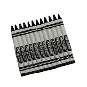 Crayola Crayons in Gray, Bulk Crayons, 12 Count