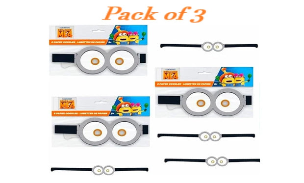 Despicable Me 8 Goggles NEW Minions Happy Birthday Party Supplies Gifts 3 Pack